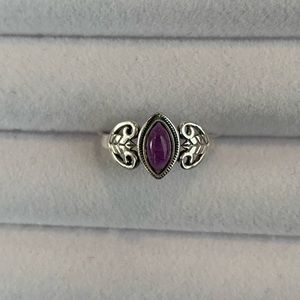 Sterling silver amethyst ring